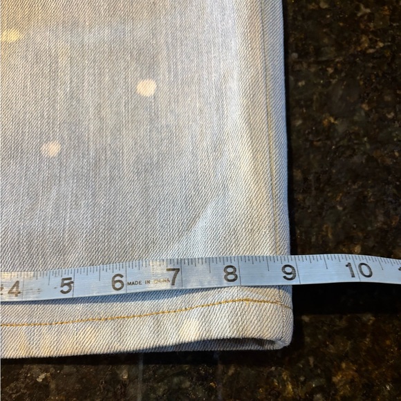 ⭐️SEVEN 7 Premium Denim Distressed Faded Polka Dots Bling & Bead Jeans Sz 14⭐️ - Picture 13 of 14